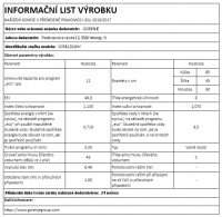 Myčka Gorenje GS541D10W informační list new